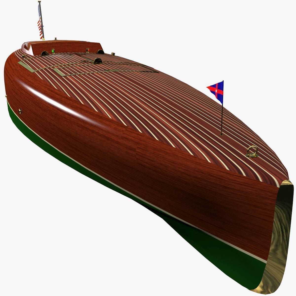 Baby Bootlegger G5 Speed Boat 3D model_1