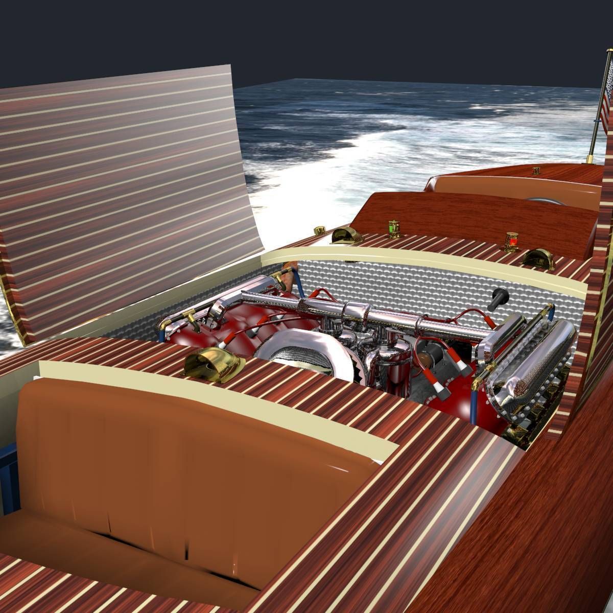 Baby Bootlegger G5 Speed Boat 3D model_5