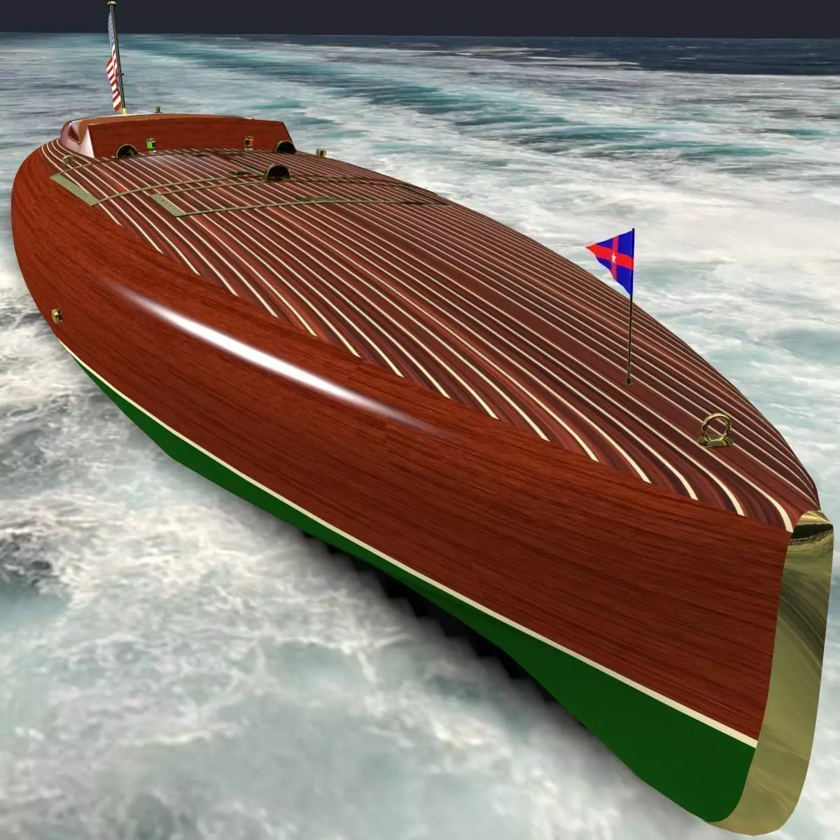 Baby Bootlegger G5 Speed Boat 3D model_0