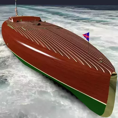 Baby Bootlegger G5 Speed Boat 3D model