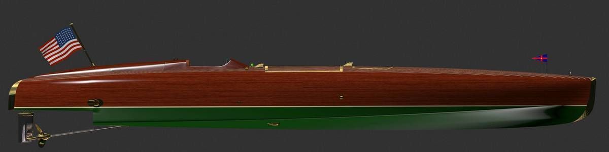Baby Bootlegger G5 Speed Boat 3D model_18