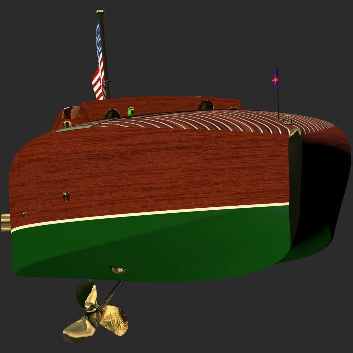 Baby Bootlegger G5 Speed Boat 3D model_8
