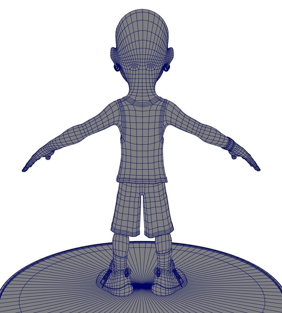 Lurikids cartoon basketball player 3D model_9