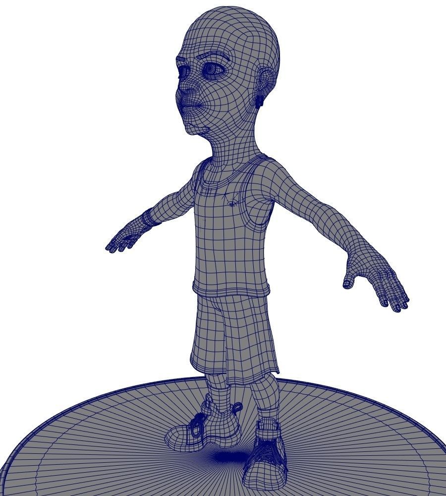 Lurikids cartoon basketball player 3D model_6