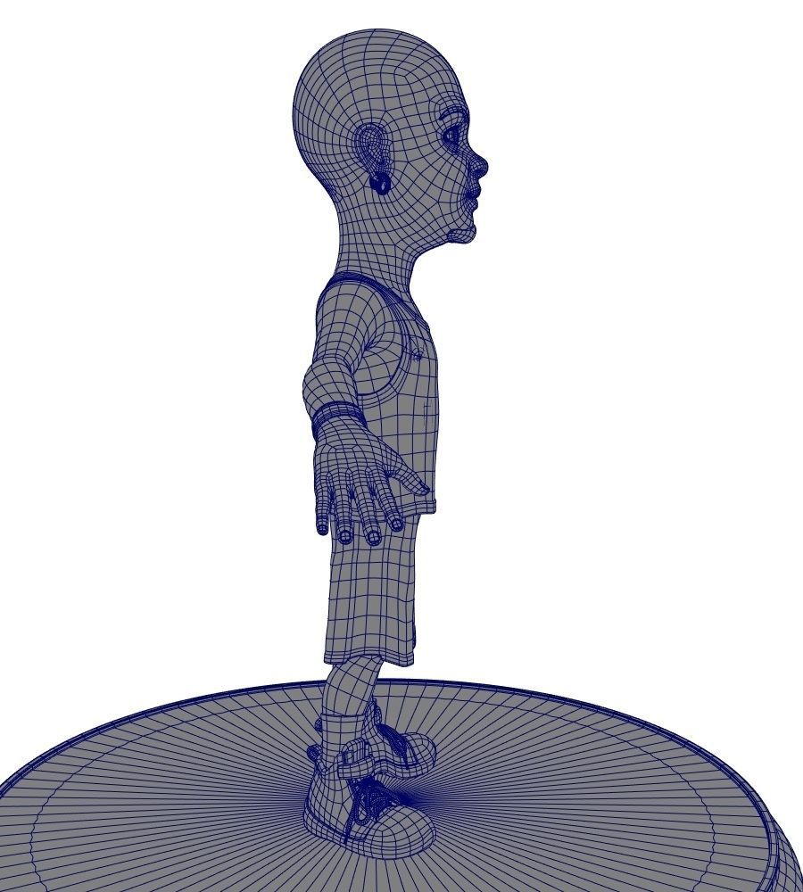 Lurikids cartoon basketball player 3D model_11