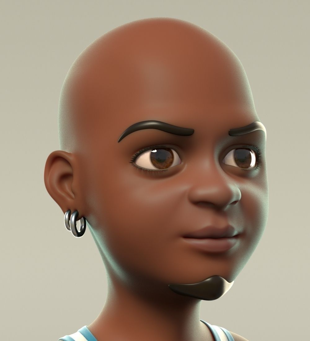 Lurikids cartoon basketball player 3D model_1