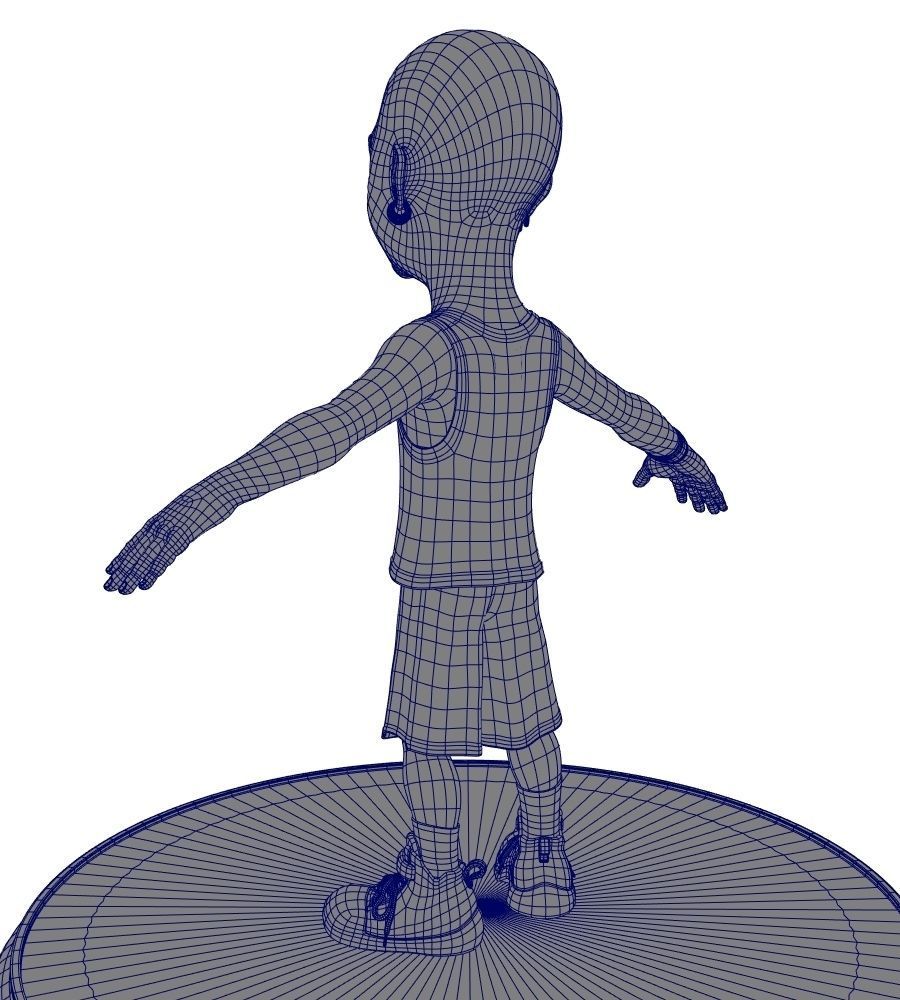 Lurikids cartoon basketball player 3D model_8