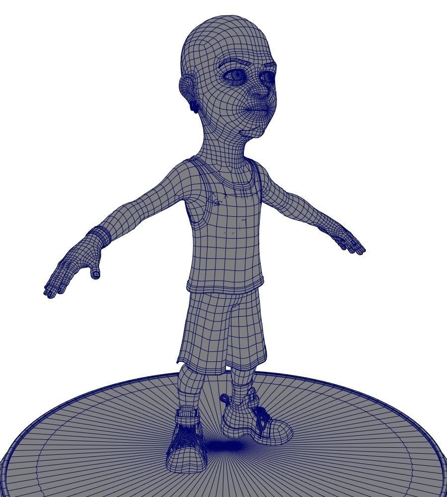 Lurikids cartoon basketball player 3D model_12