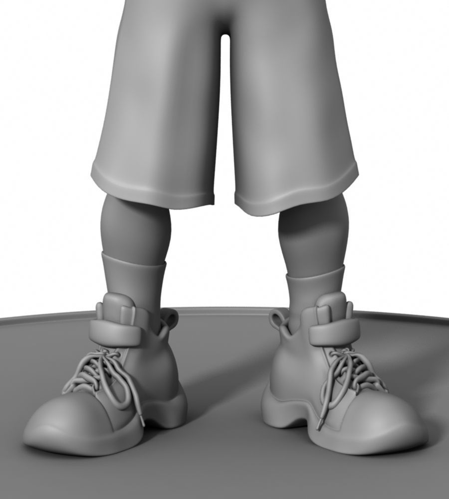 Lurikids cartoon basketball player 3D model_24