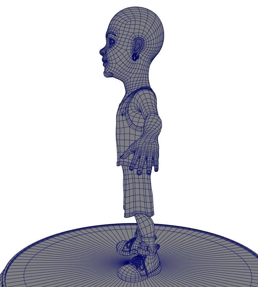 Lurikids cartoon basketball player 3D model_7