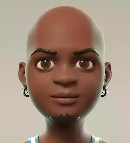 Lurikids cartoon basketball player 3D model