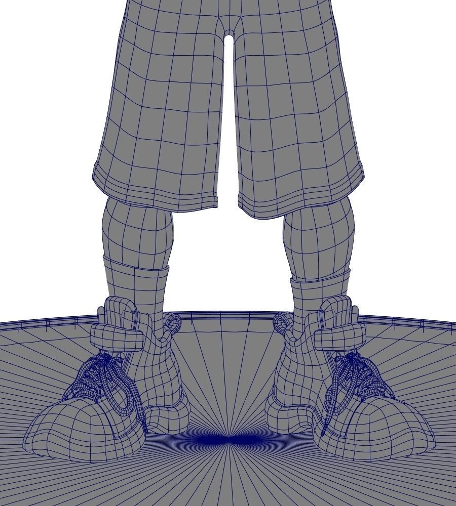 Lurikids cartoon basketball player 3D model_25