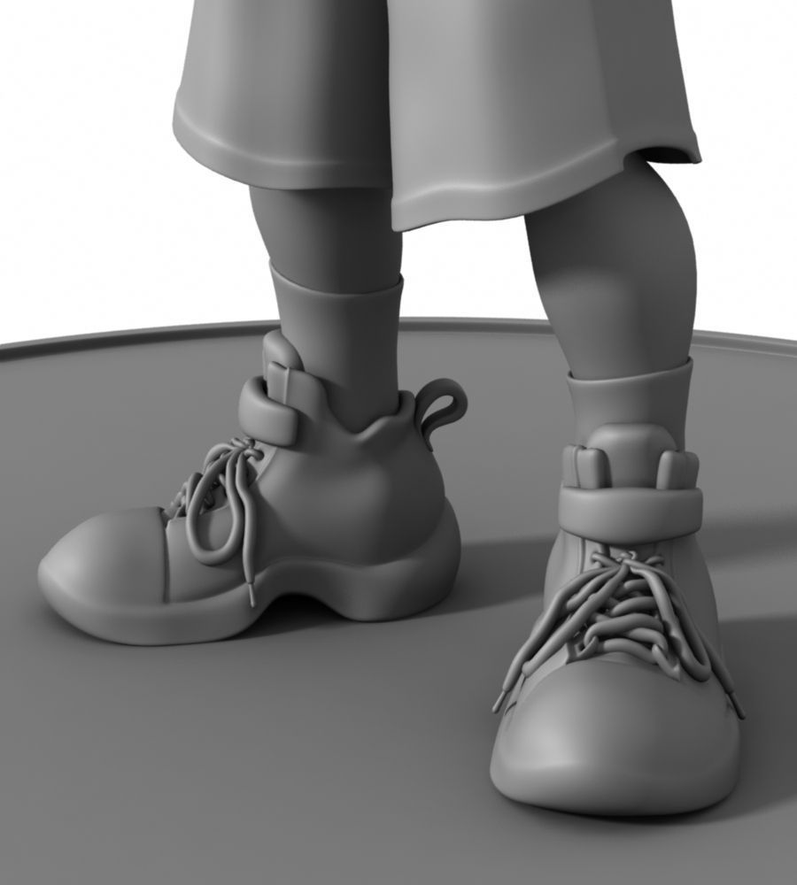 Lurikids cartoon basketball player 3D model_26