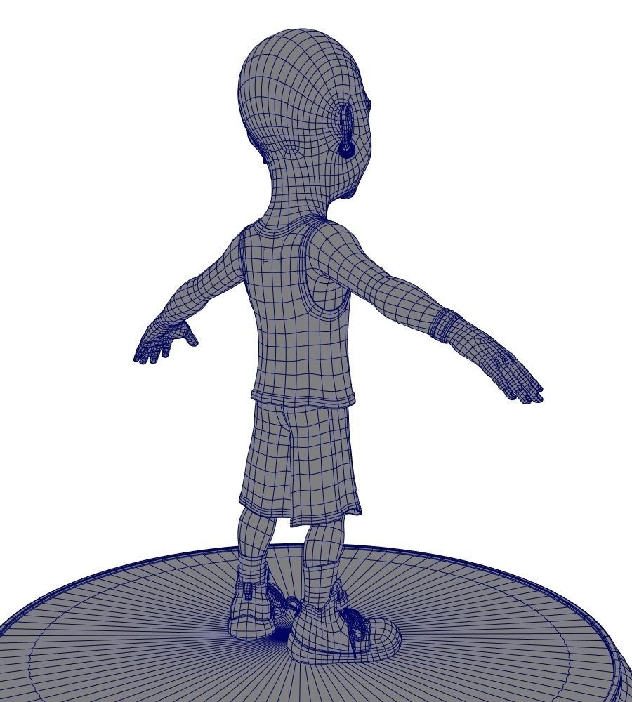 Lurikids cartoon basketball player 3D model_10