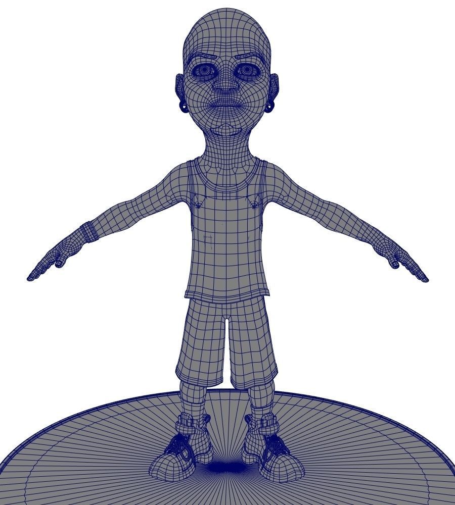 Lurikids cartoon basketball player 3D model_5