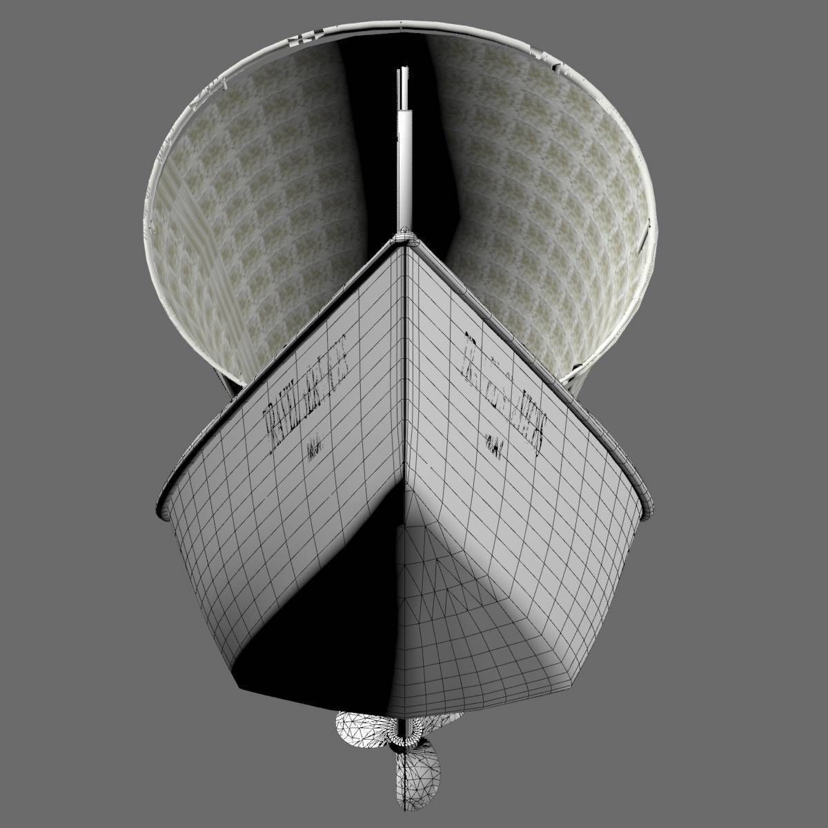 Inle Lake Motor Canoe Low-poly 3D model_11