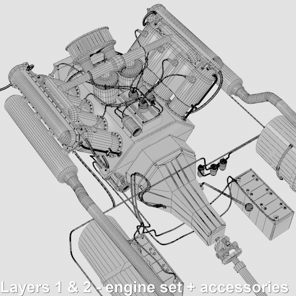 V-8 Marine Engine 3D model_21