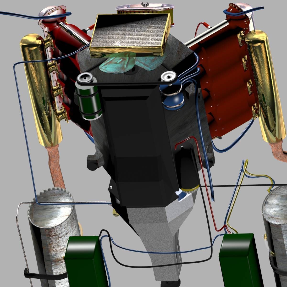 V-8 Marine Engine 3D model_18