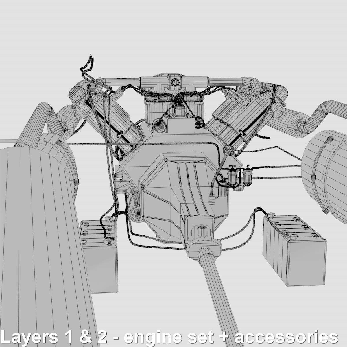 V-8 Marine Engine 3D model_23
