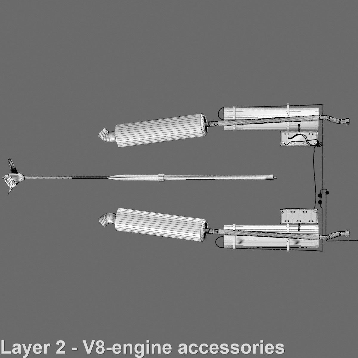 V-8 Marine Engine 3D model_34