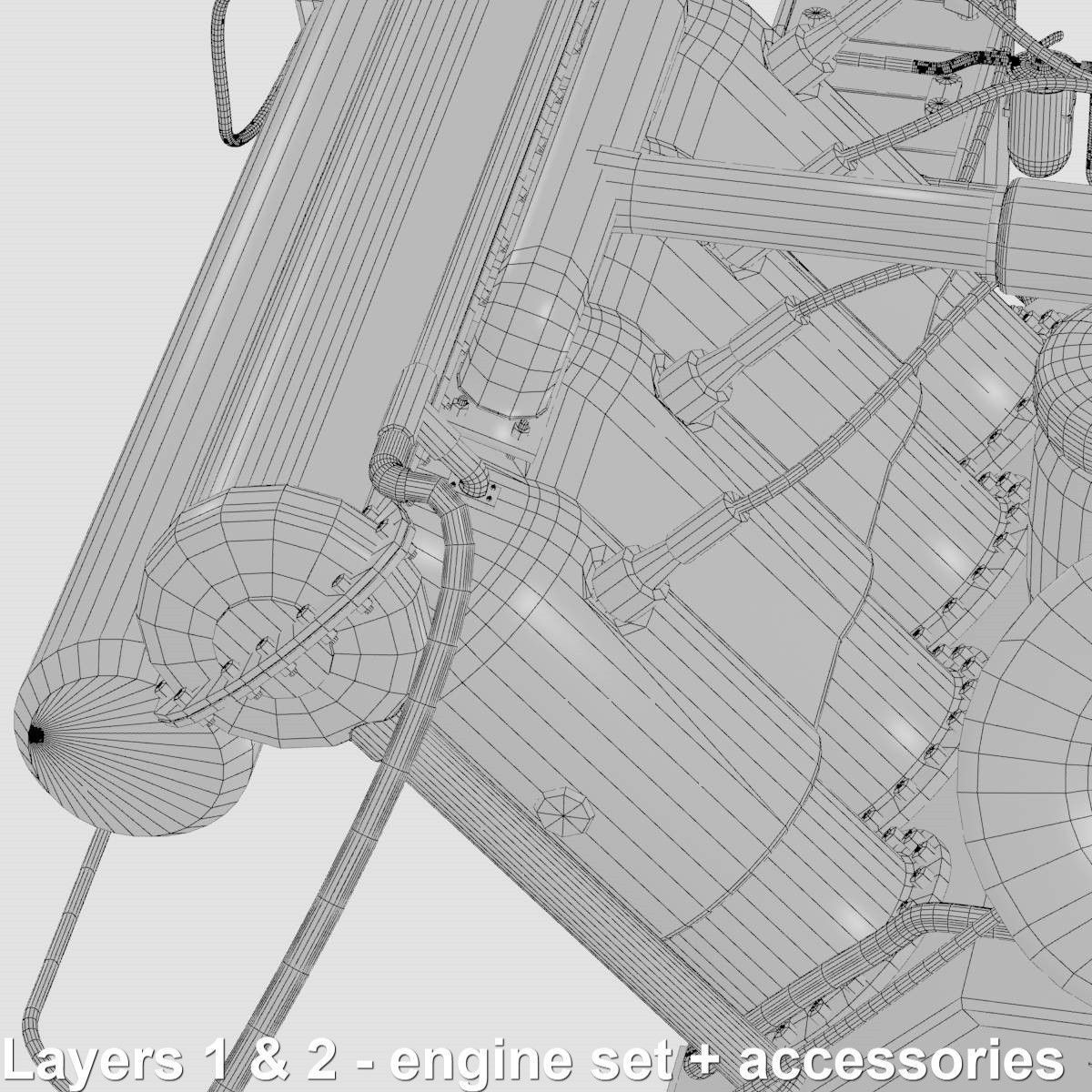 V-8 Marine Engine 3D model_24