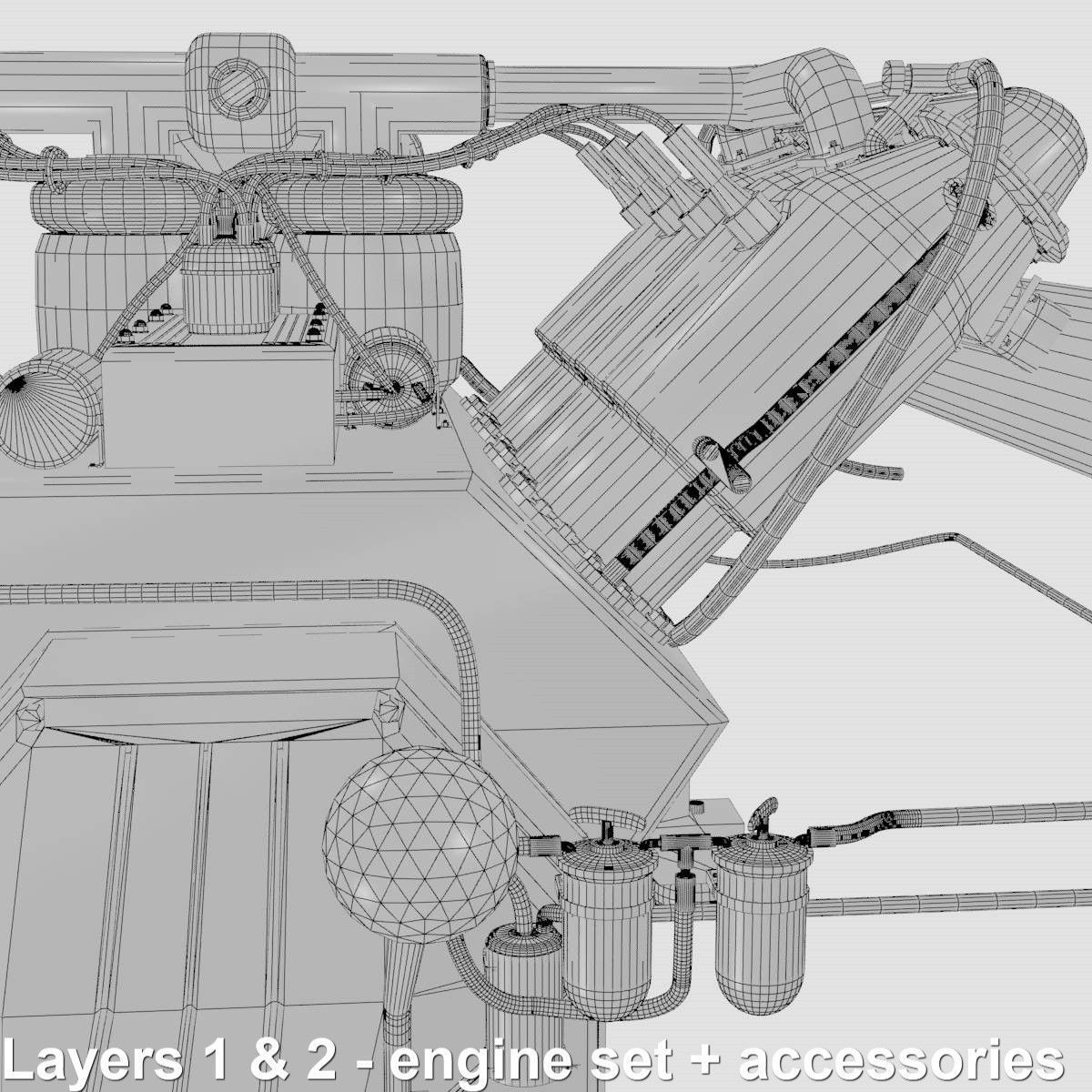 V-8 Marine Engine 3D model_22