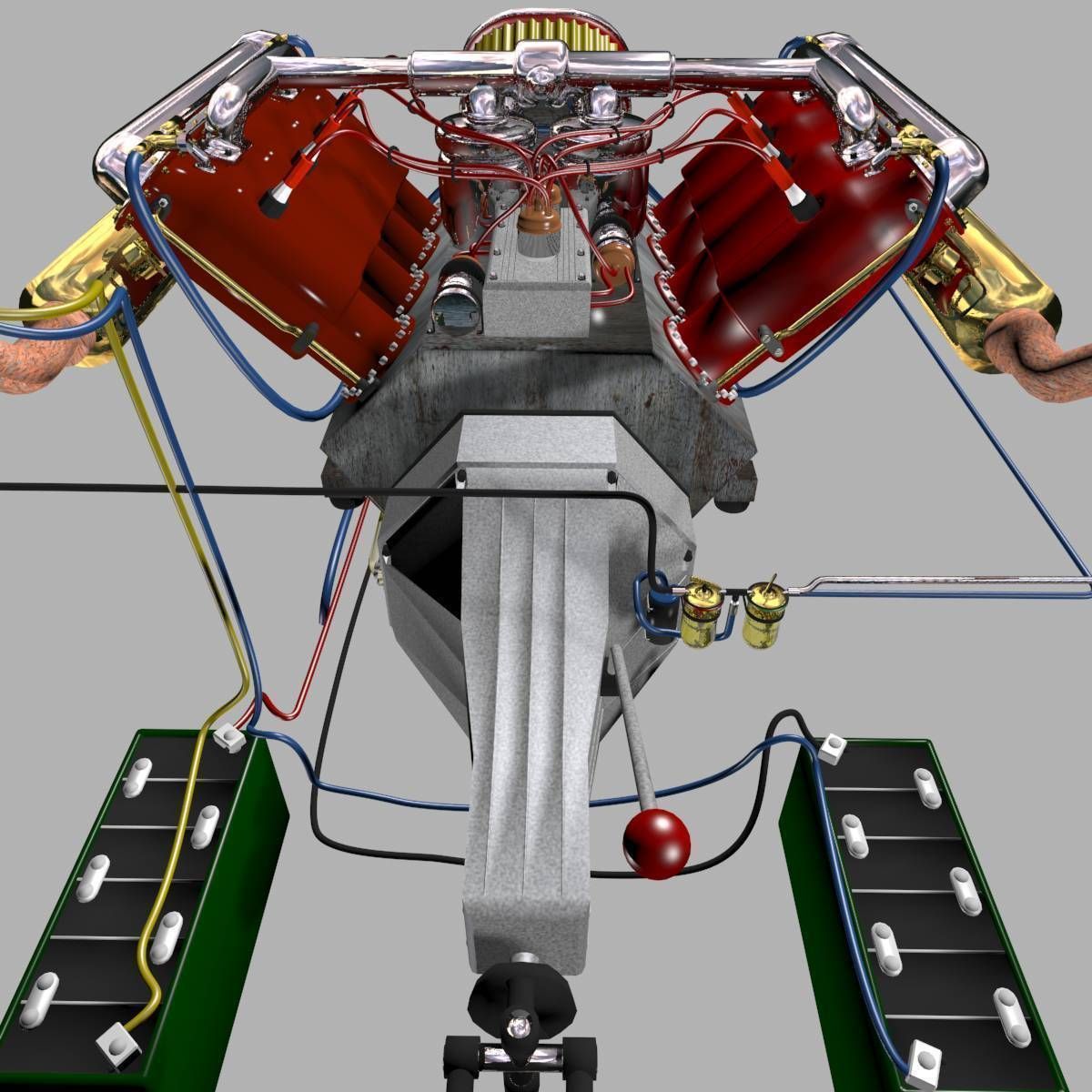V-8 Marine Engine 3D model_16