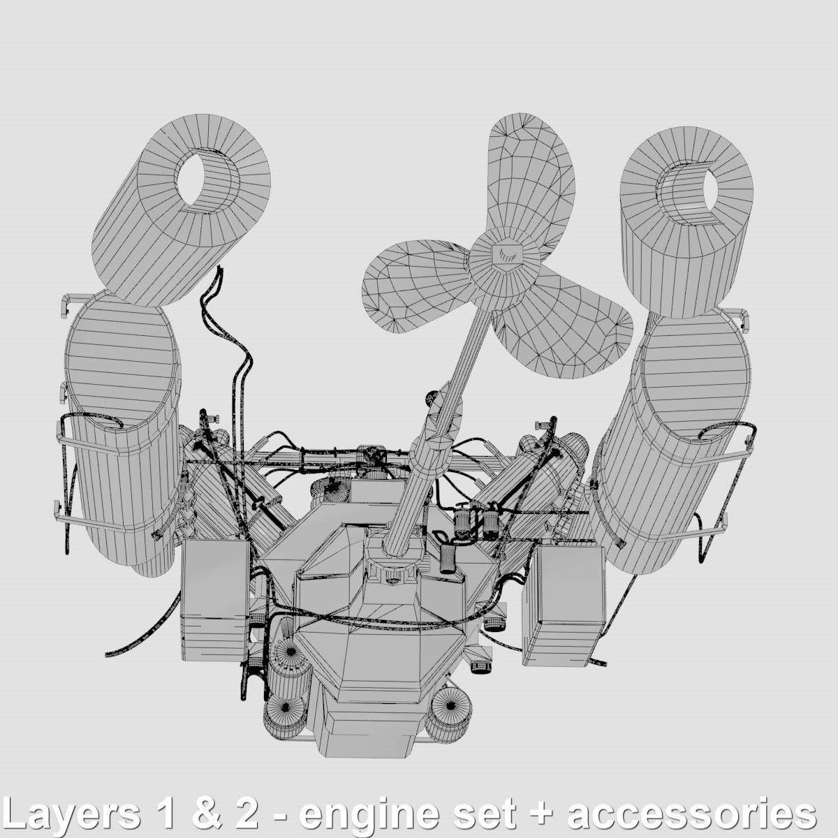V-8 Marine Engine 3D model_26