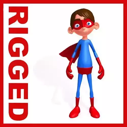 Superhero Cartoon Rigged 