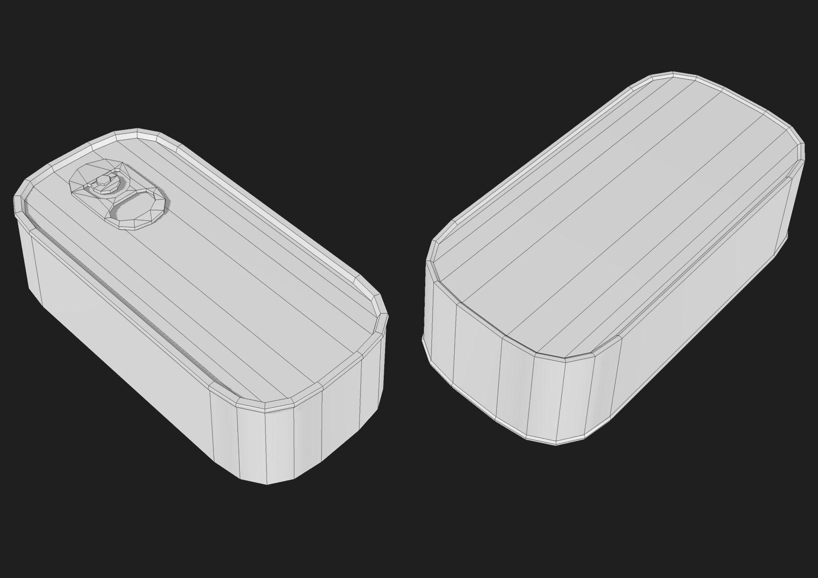 Canned Sadines Low-poly 3D model_4