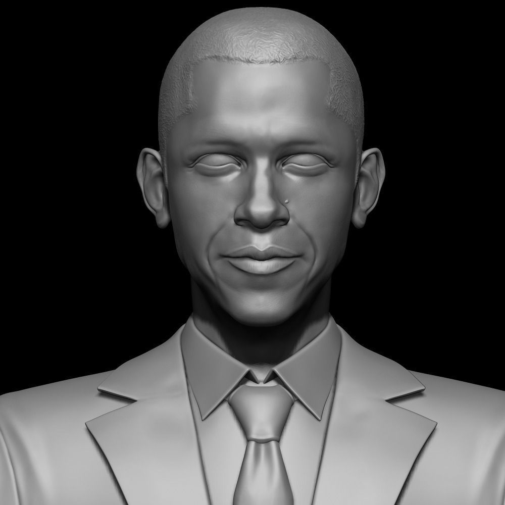 Barack Obama Low-poly 3D model_8