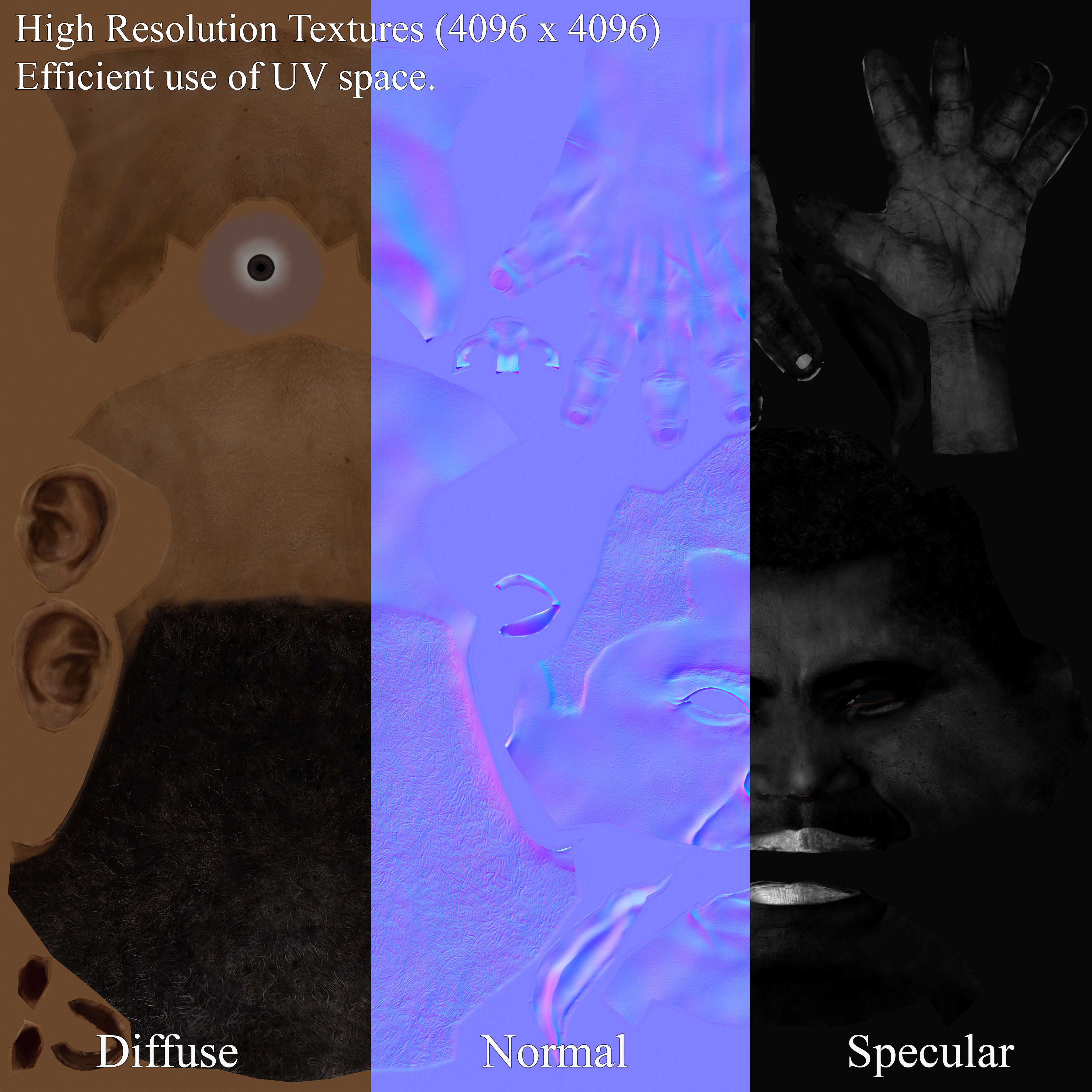 Barack Obama Low-poly 3D model_11