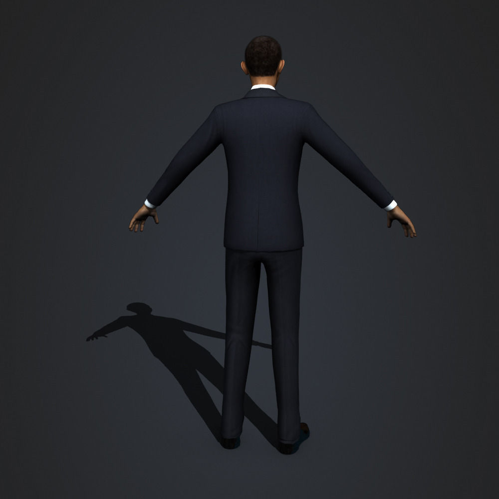 Barack Obama Low-poly 3D model_6