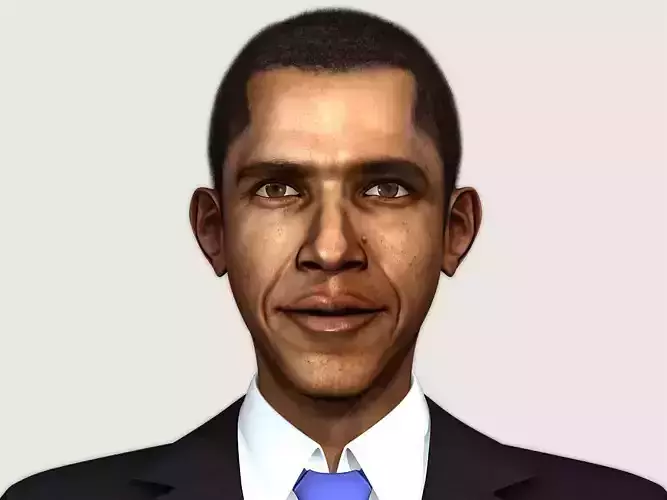 Barack Obama Low-poly 3D model