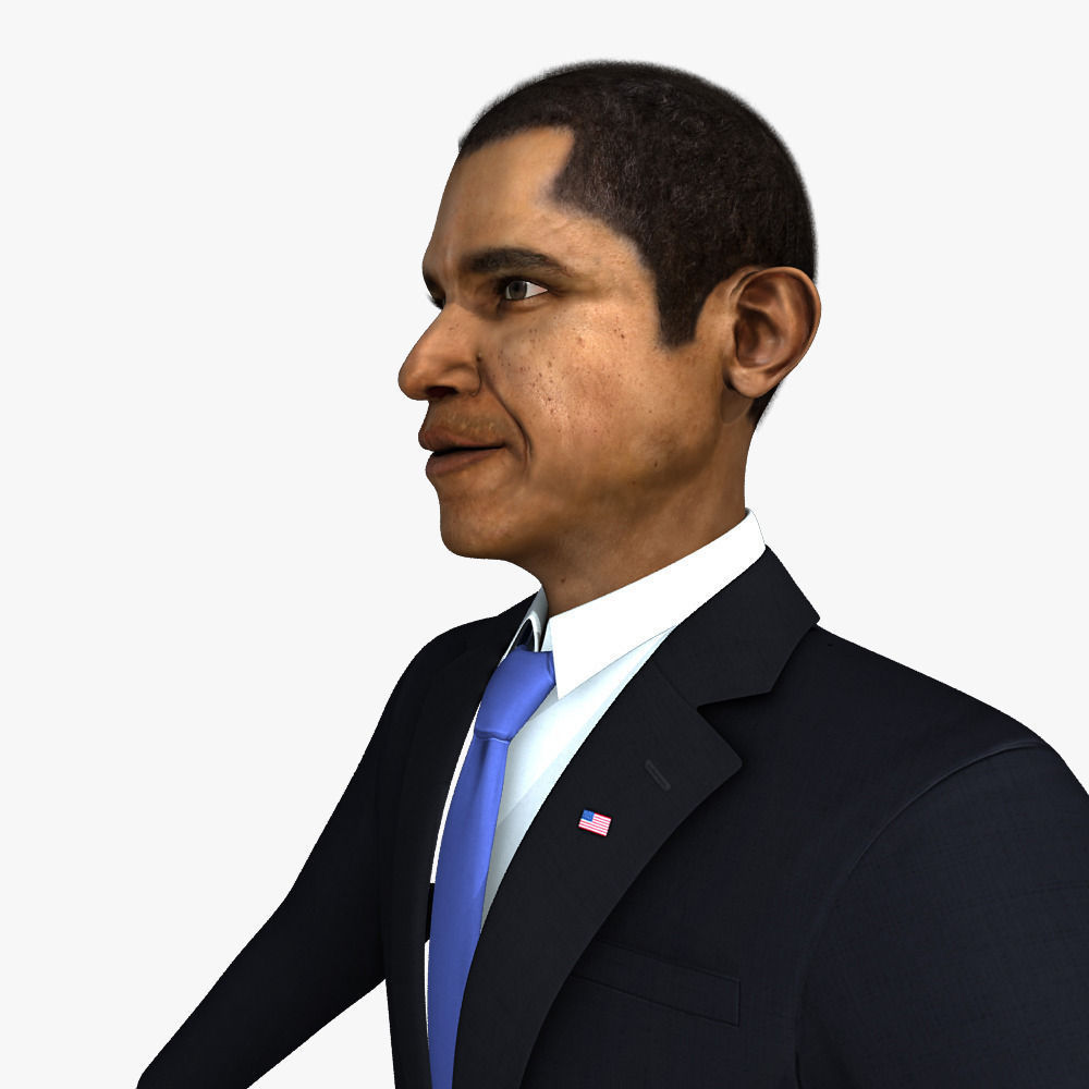 Barack Obama Low-poly 3D model_4