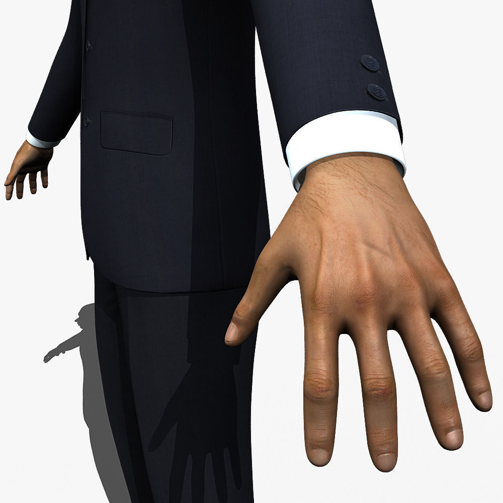 Barack Obama Low-poly 3D model_3