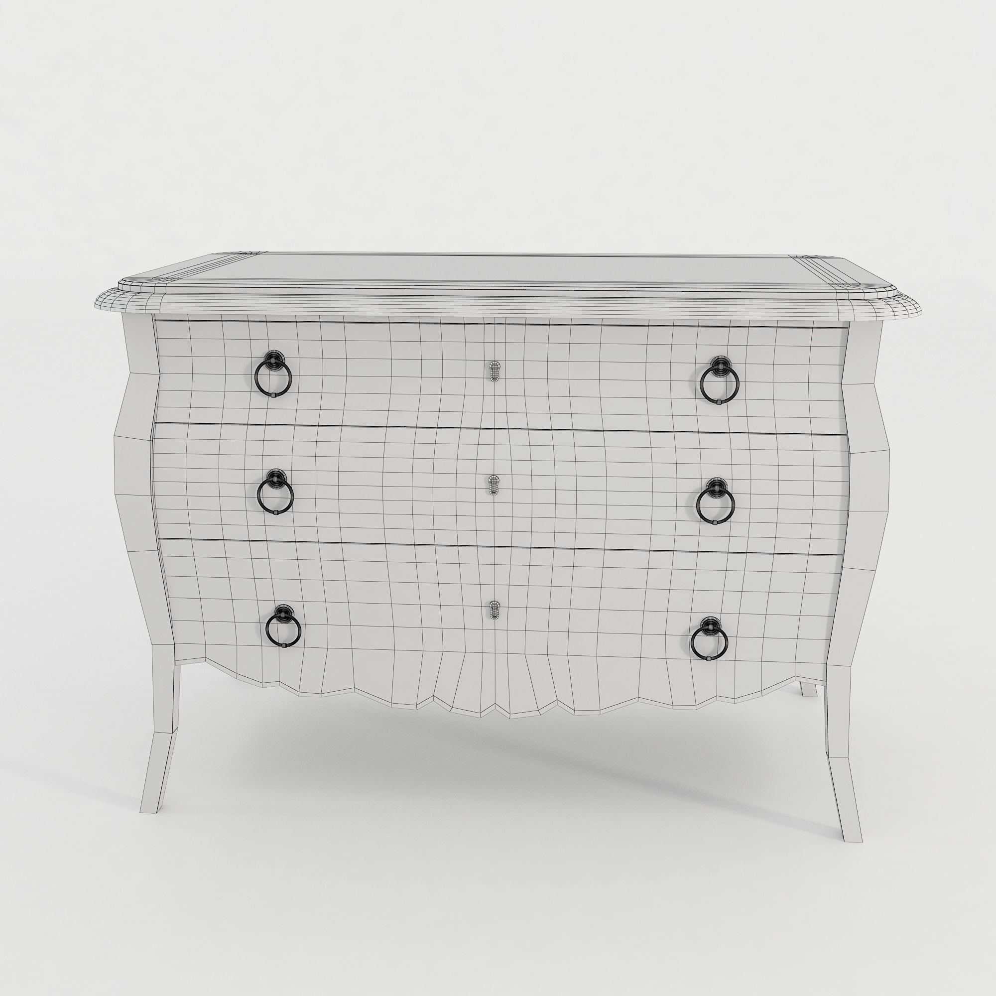 Wooden Bombe Chest 3D model_3