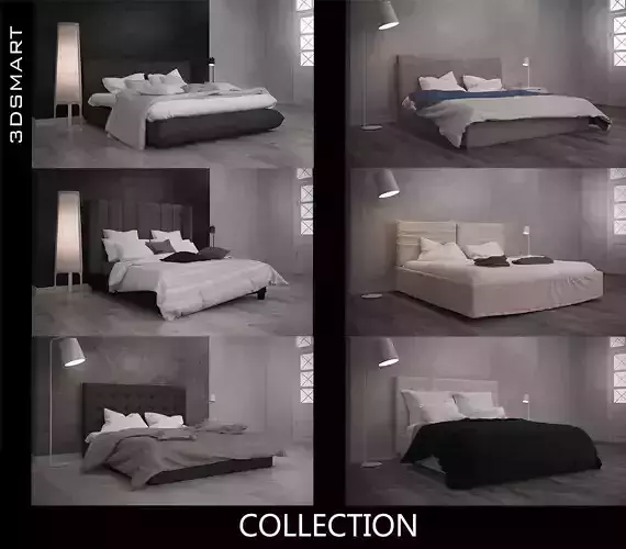 Bed collection four different beds