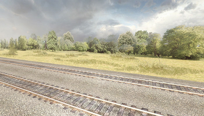 Railway Tracks Pack Low-poly 3D model_3