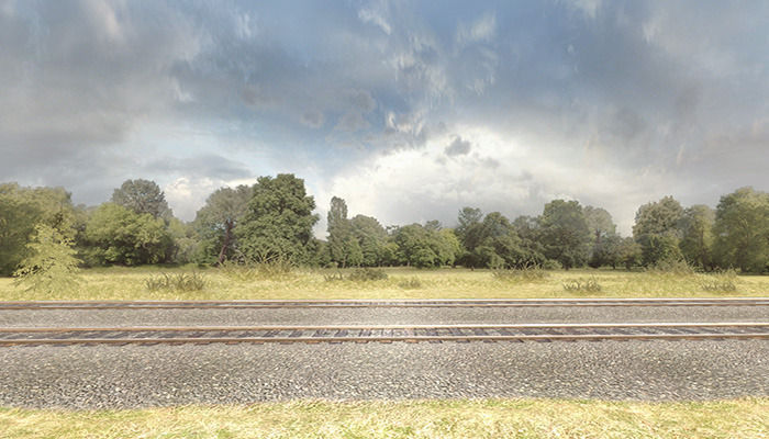 Railway Tracks Pack Low-poly 3D model_1