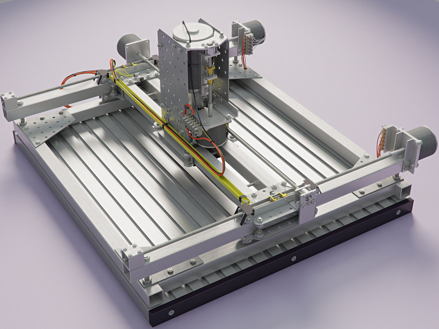 CNC router homebuild 3D model_1