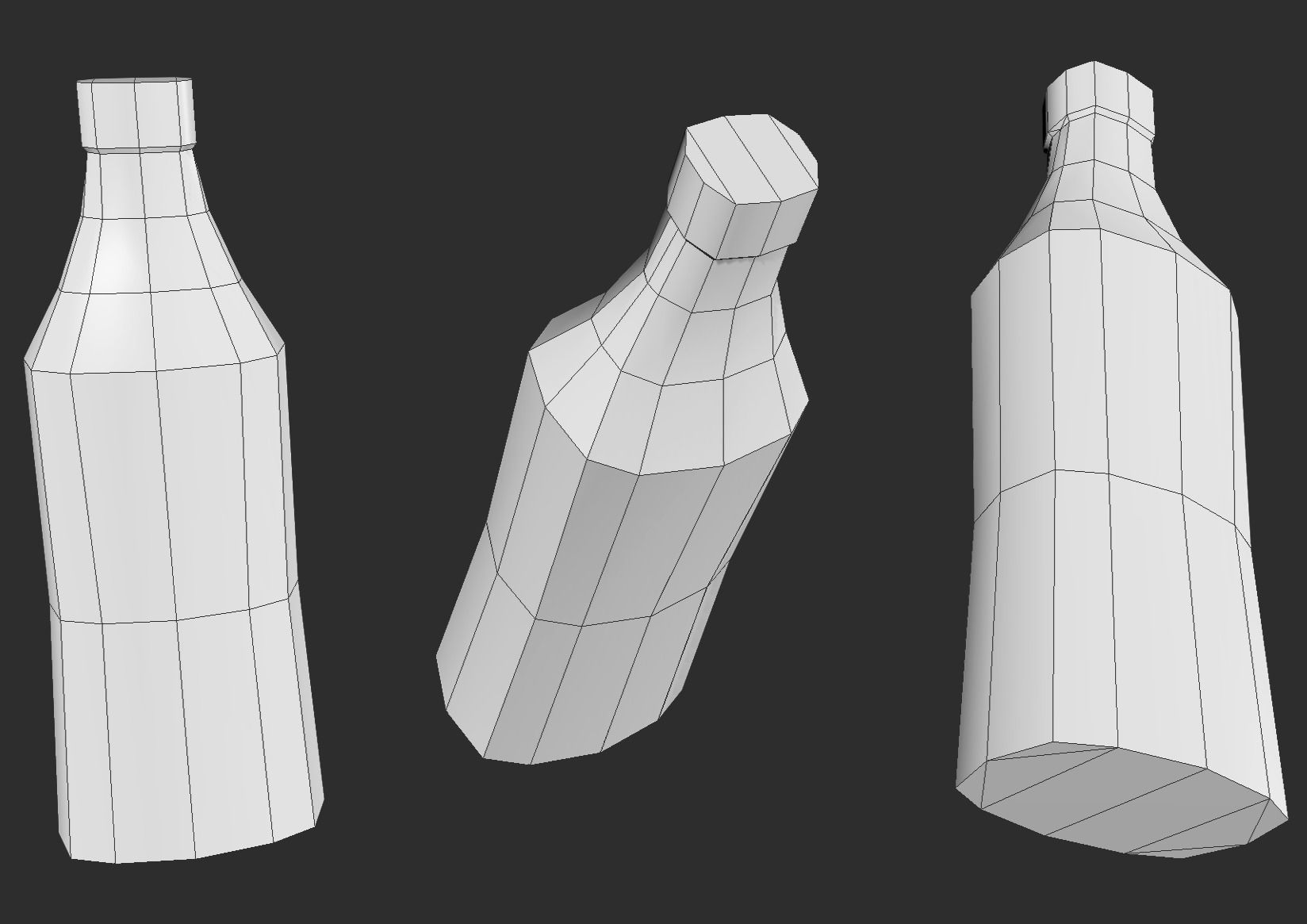 Mustard Bottle Low-poly 3D model_5