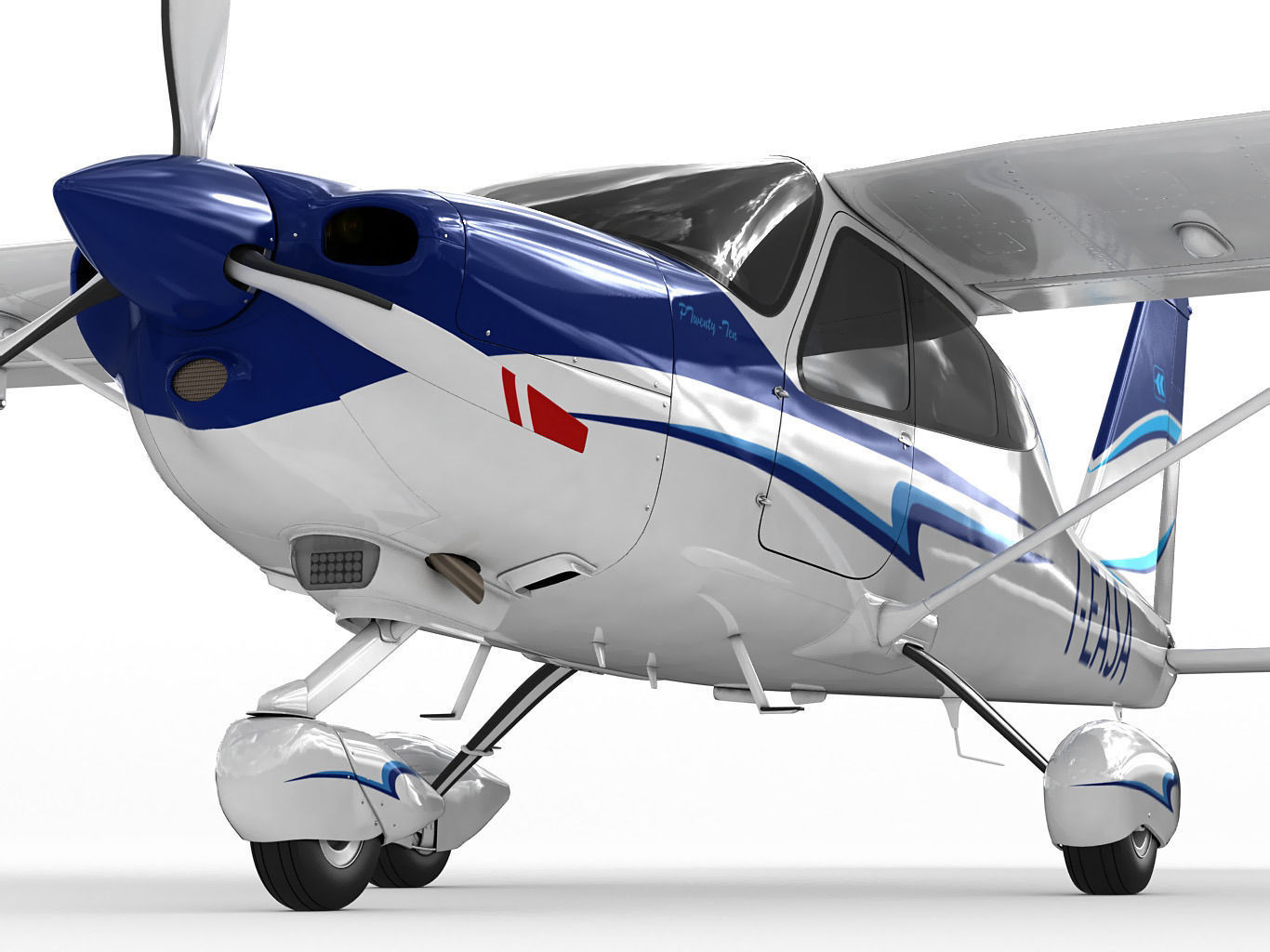 Tecnam P2010 3D model_1
