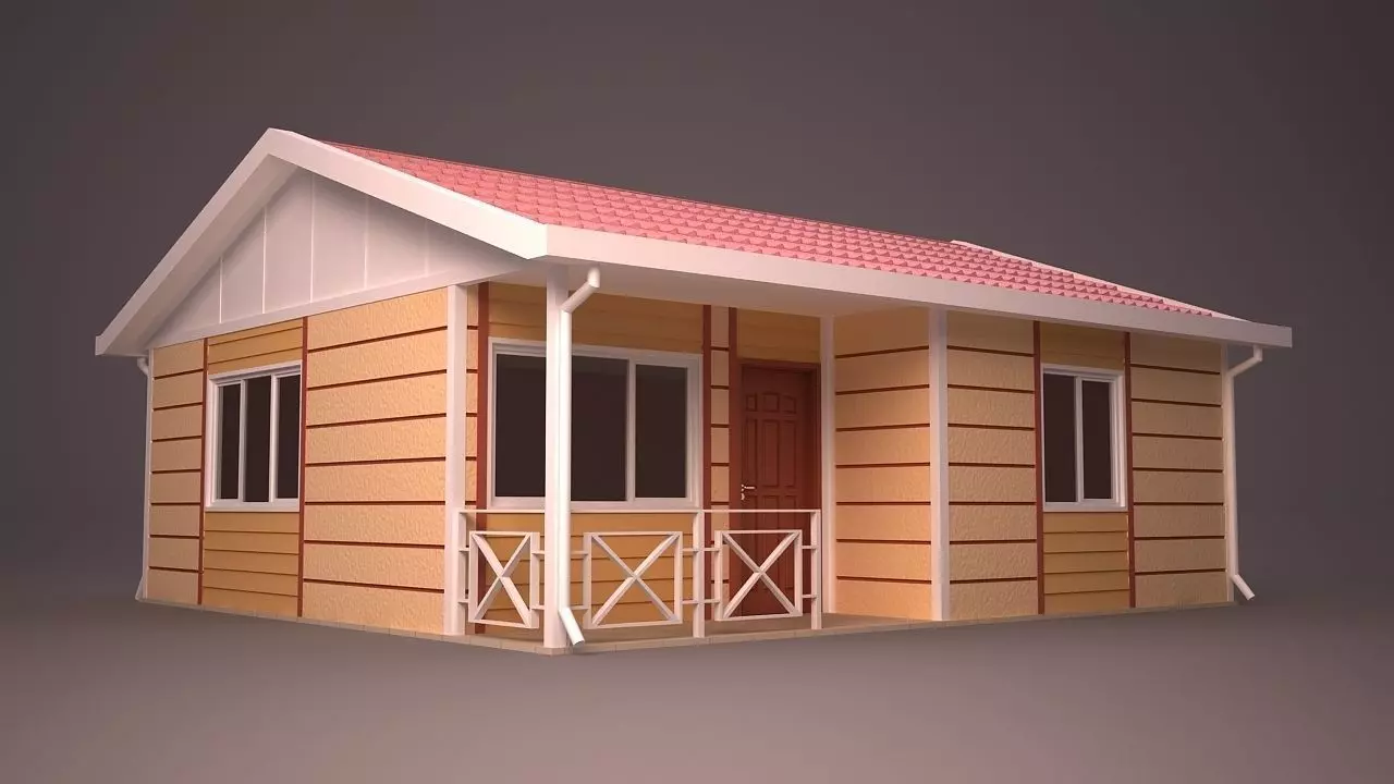 HOME house with roof 3D model