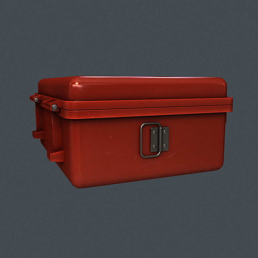 First Aid Medical Kit Low-poly 3D model_7