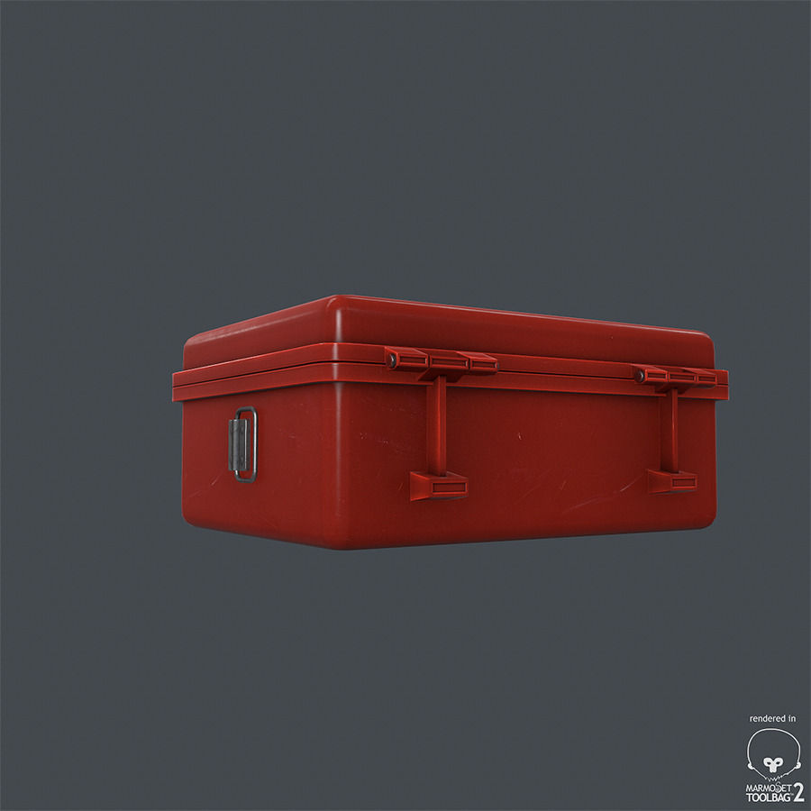 First Aid Medical Kit Low-poly 3D model_11