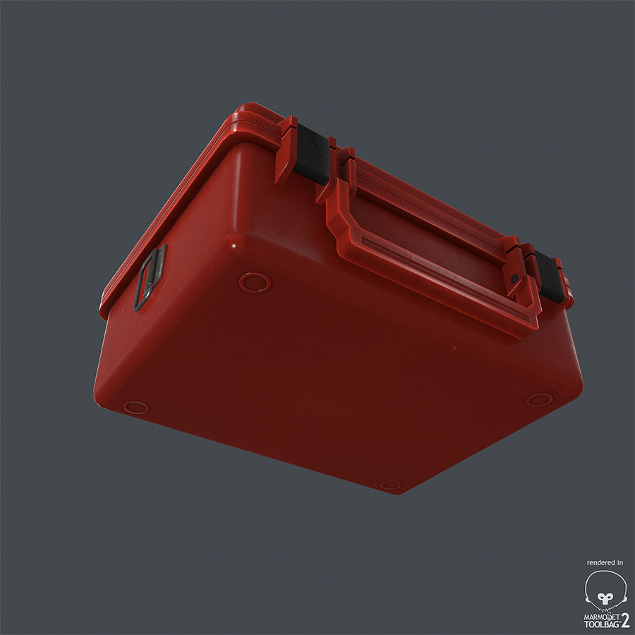 First Aid Medical Kit Low-poly 3D model_13