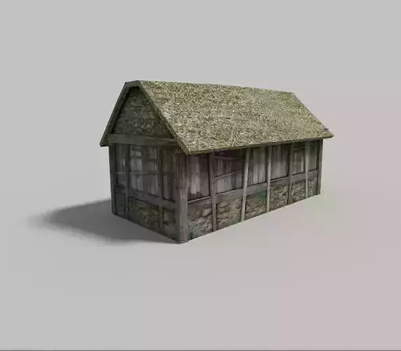 low poly village house 1