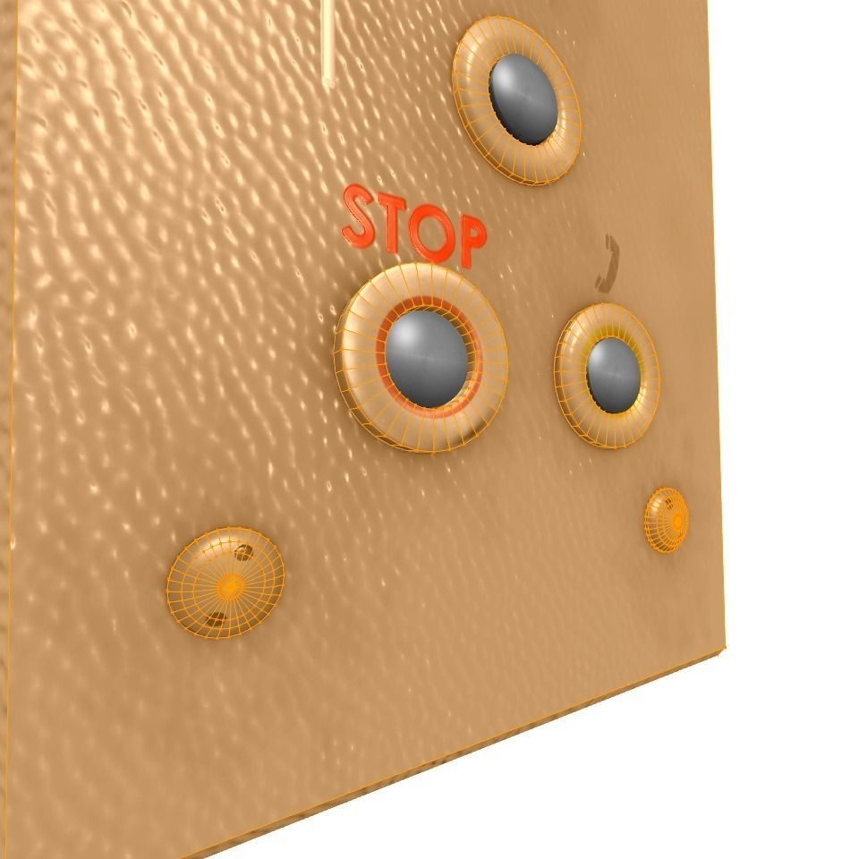 Elevator Control Panel Low-poly 3D model_3