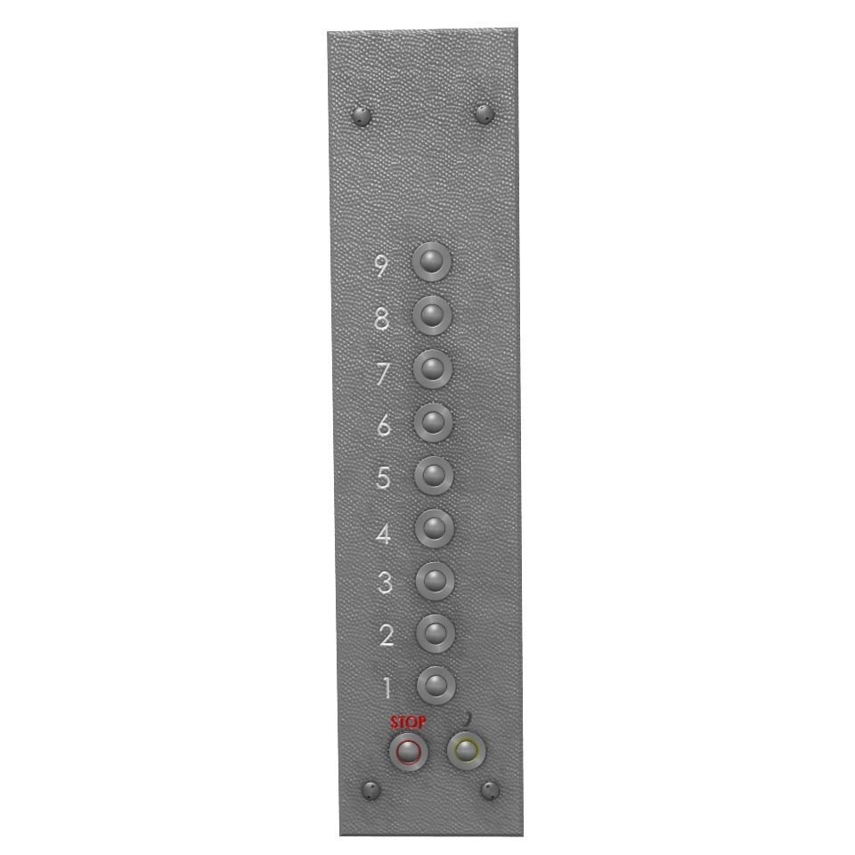 Elevator Control Panel Low-poly 3D model_0